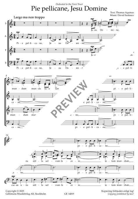 Pie pellicane Jesus Domine