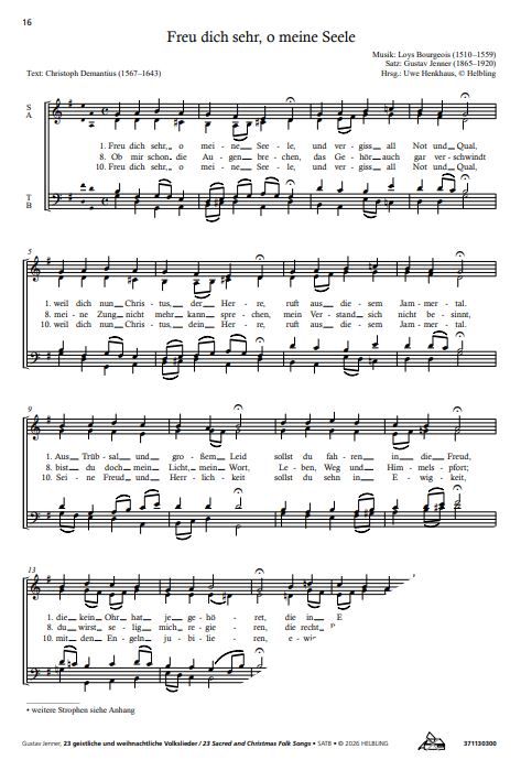 23 geistliche und weihnachtliche Volkslieder