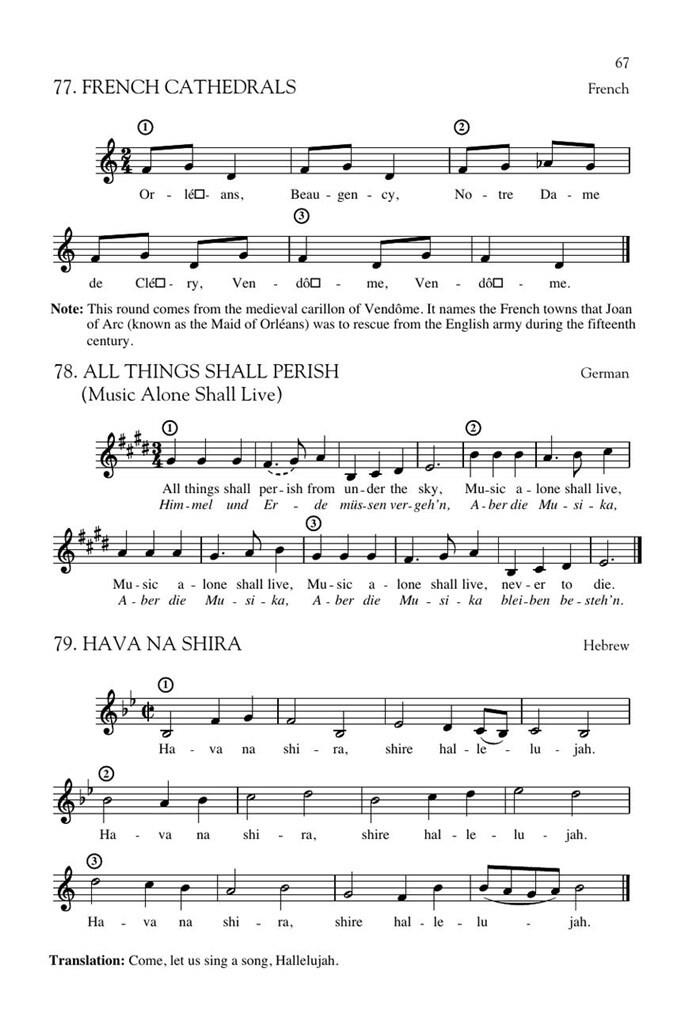 The King's Singers Book of Rounds, Canons and Partsongs
