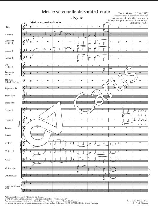 Messe solennelle de Sainte Cecile (Cäcilienmesse) CG 56