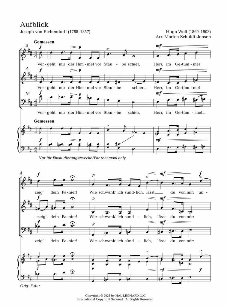 Sechs geistliche Lieder / Six sacred songs