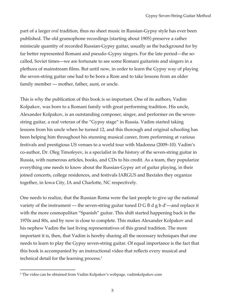 The Kolpakov Method for Russian Gypsy Guitar