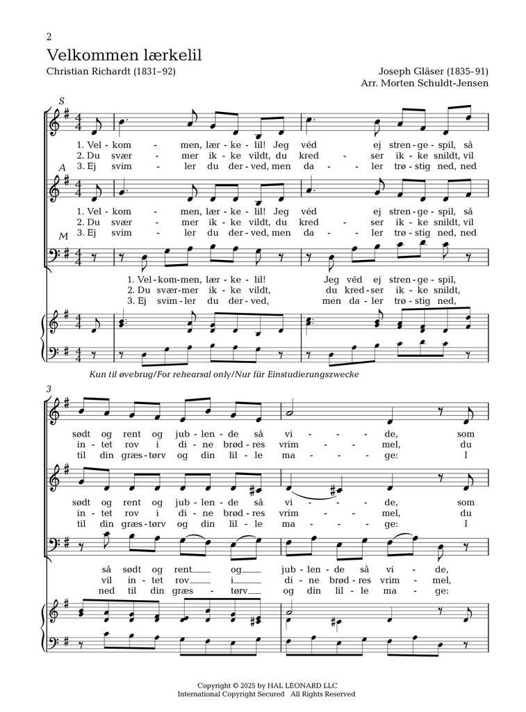 Danske Sange: Forar 2 / Danish Secular Songs: Spring 2