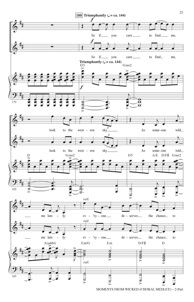 Moments from Wicked - Choral Medley