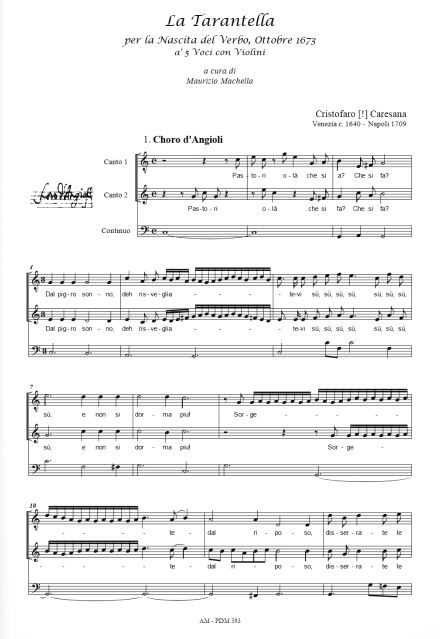 La Tarantella per la nascita del Verbo (1673)