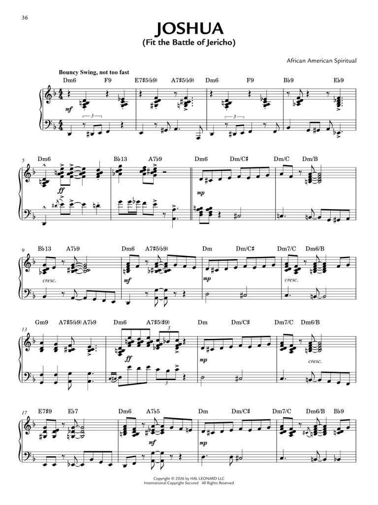 Jazz Spirituals - Jazz Piano Solos Vol. 69