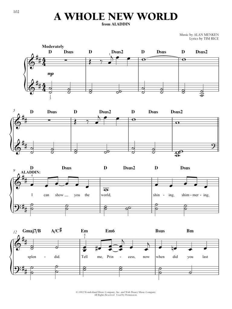 Disney Princess Easy Piano Collection