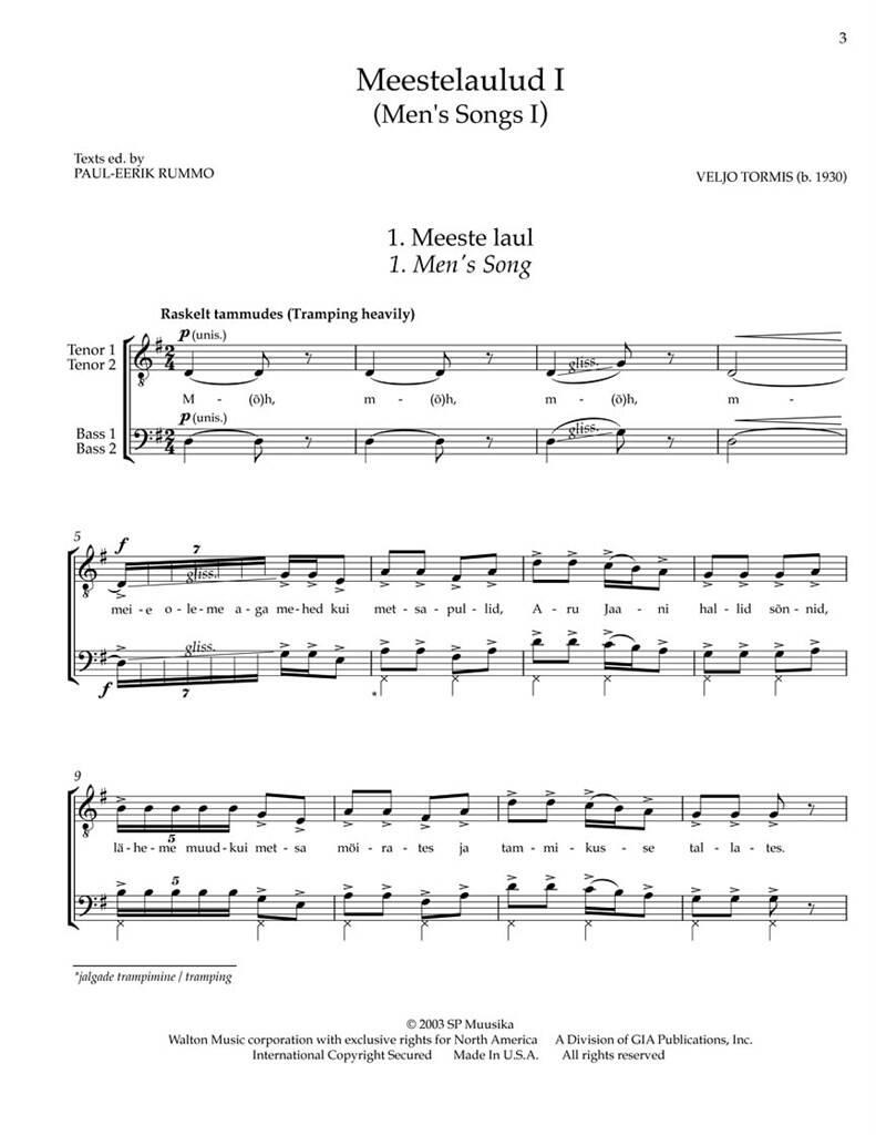 Meestelaulud (Men's Songs)