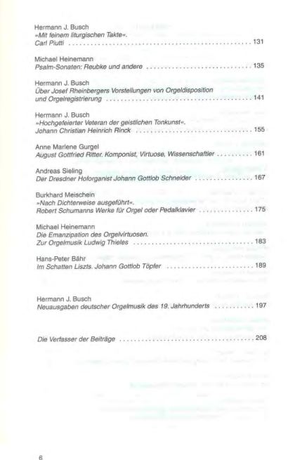 Zur deutschen Orgelmusik des 19. Jahrhunderts