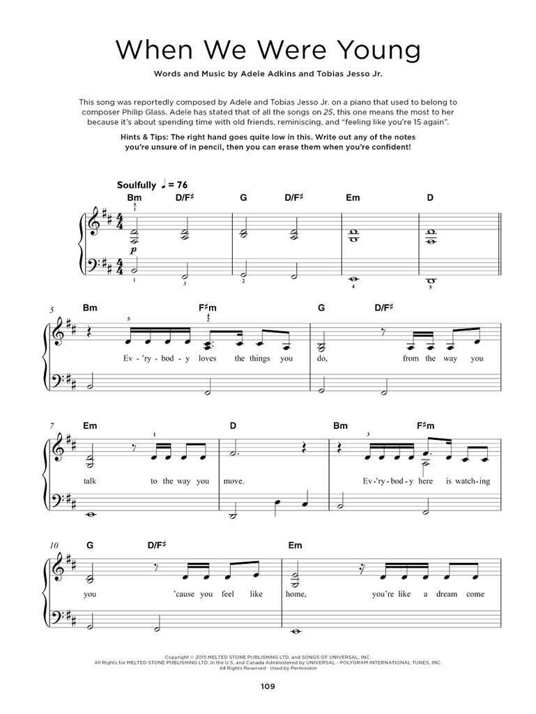 40 Adele Songs - Really Easy Piano