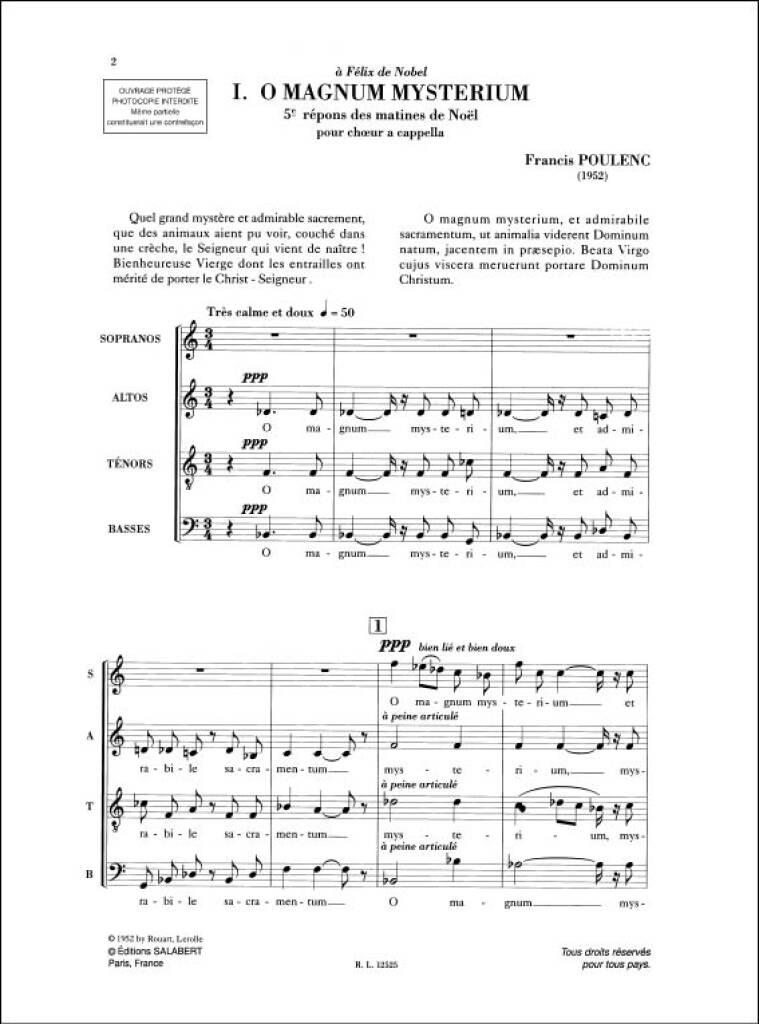Quatre motets pour le temps de noel