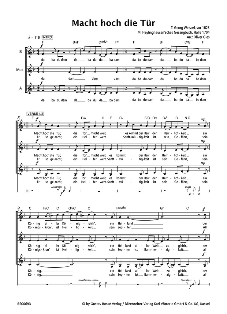 Weihnachtsklassiker in neuen Arrangements - SSA