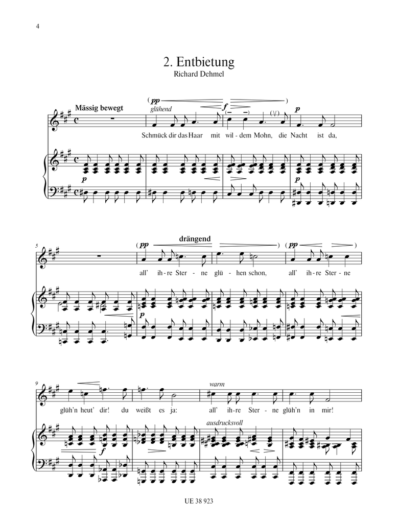 Irmelin Rose und andere Gesänge op. 7