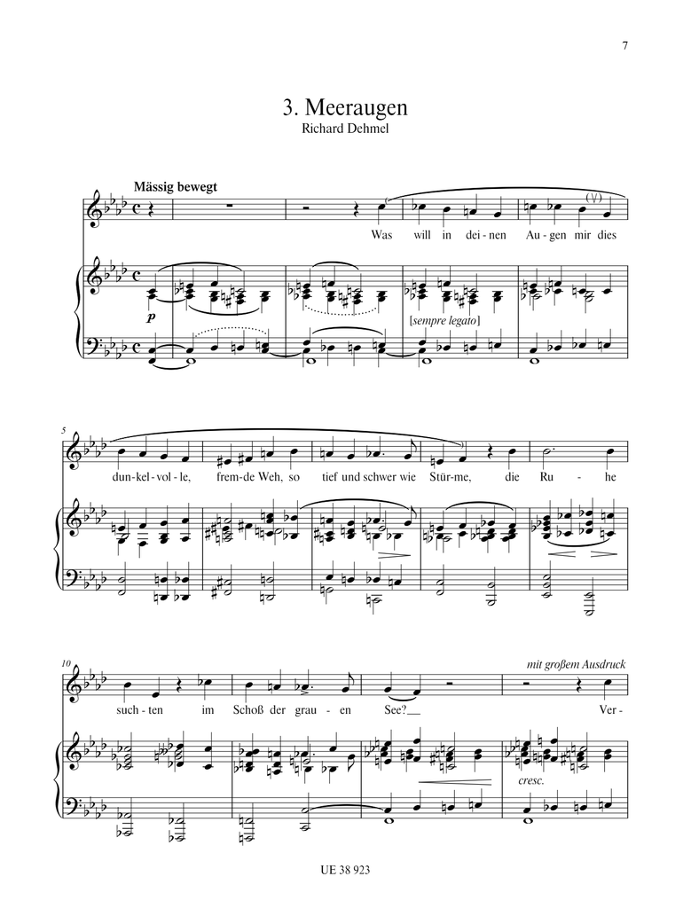 Irmelin Rose und andere Gesänge op. 7