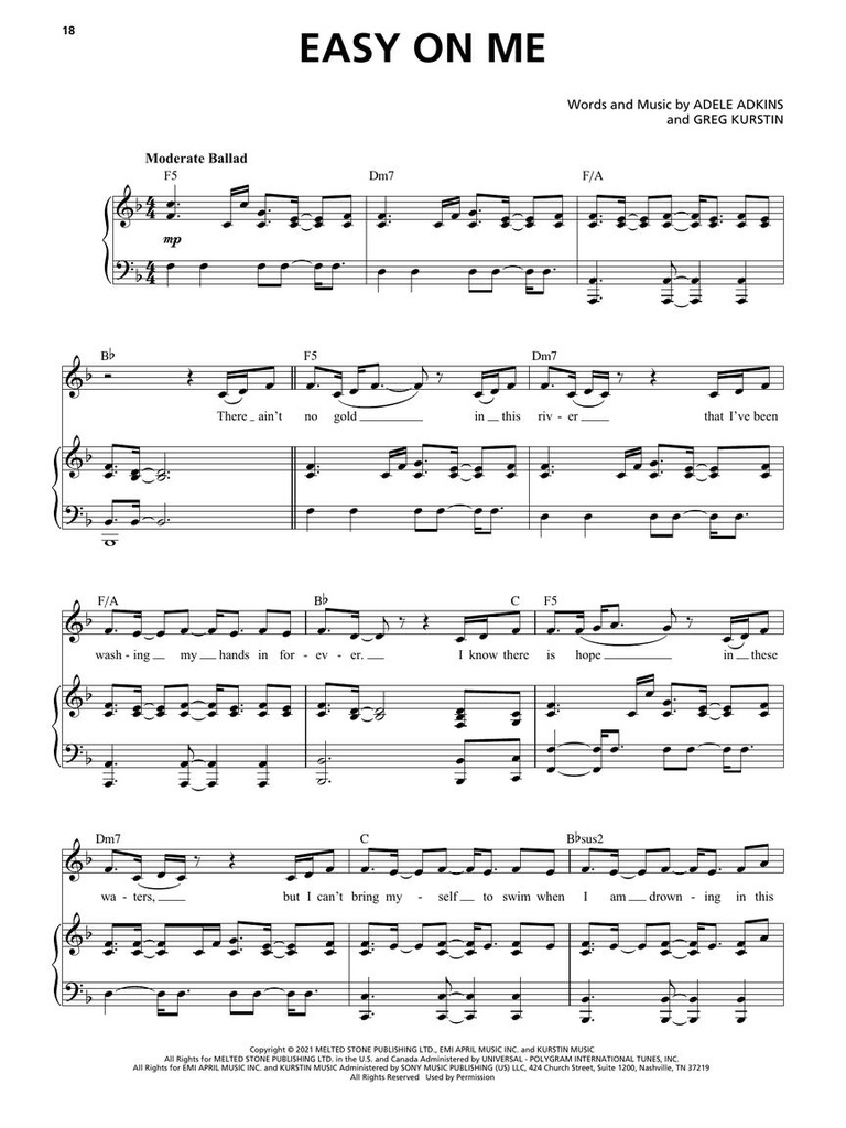 Adele - Original Keys for Singers