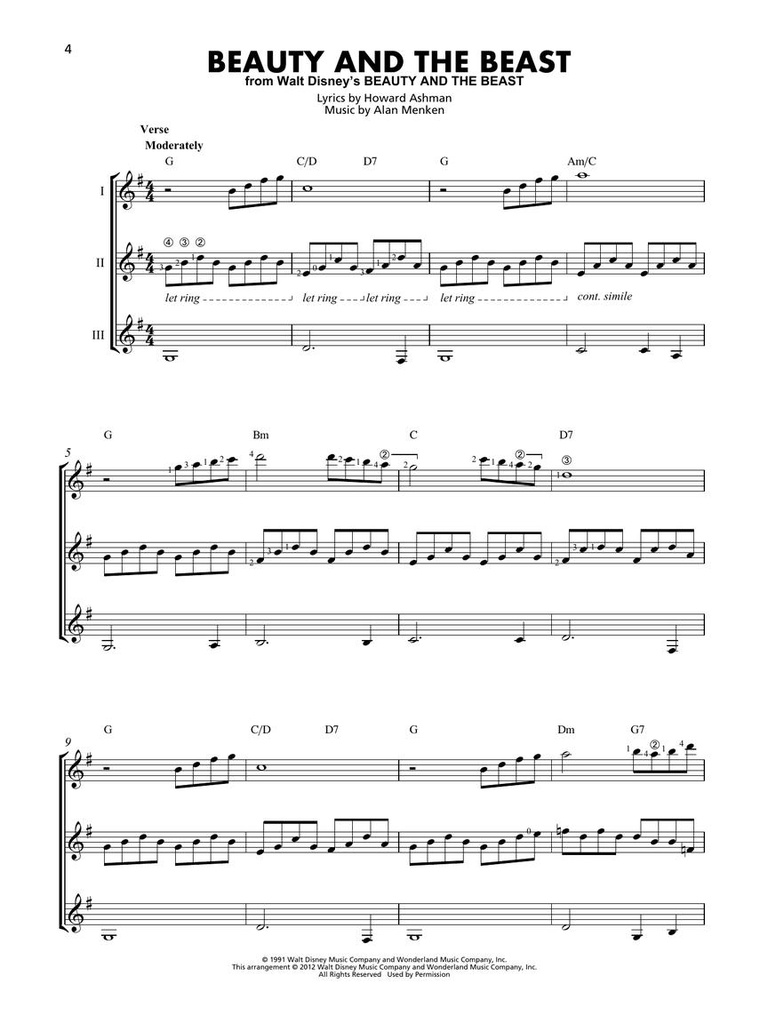Disney Songs - Essential Elements Guitar Ensembles
