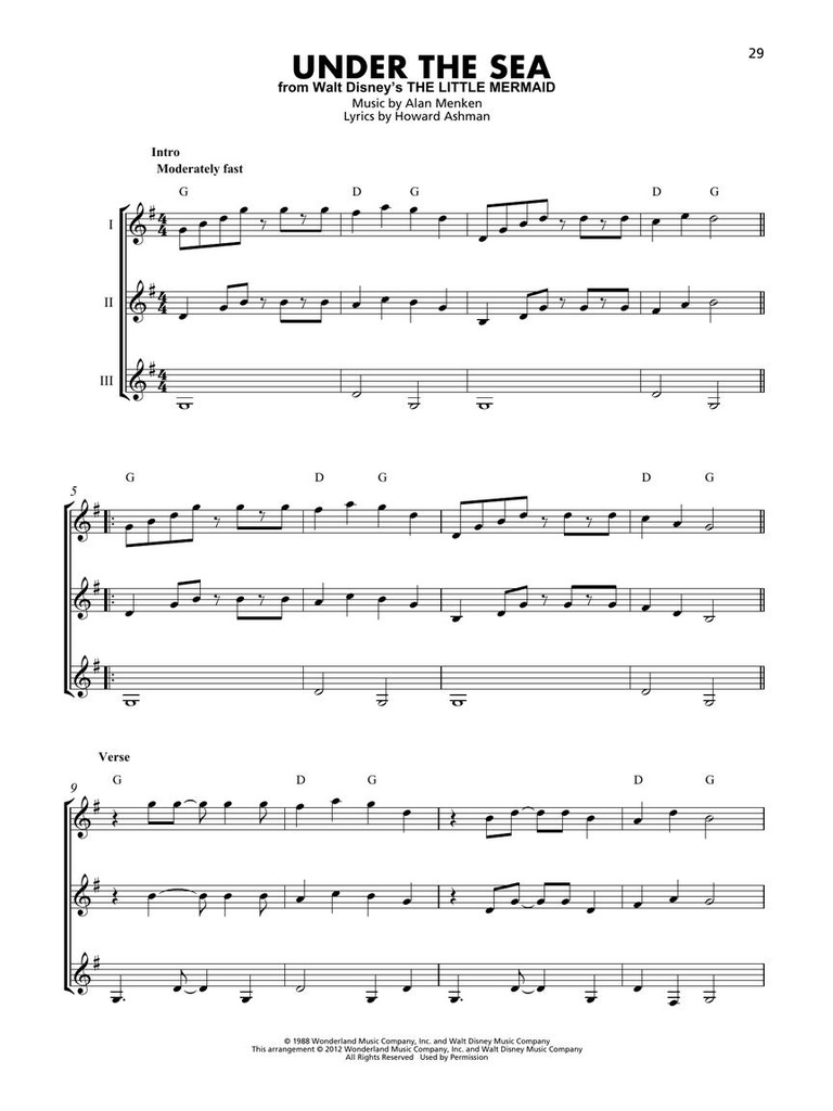 Disney Songs - Essential Elements Guitar Ensembles