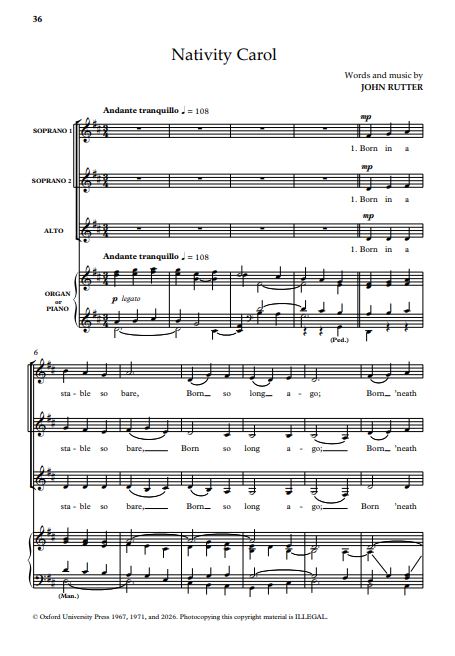 Carols for upper voices