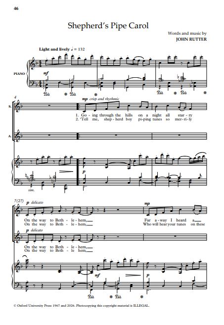 Carols for upper voices
