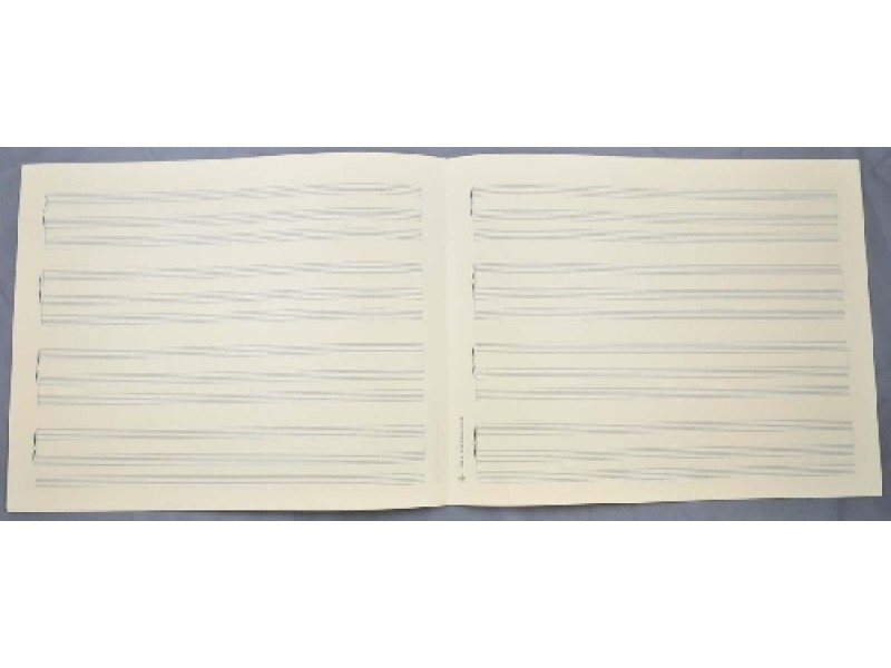 Notenpapier - Quart quer 4x3 Systeme (Orgel)