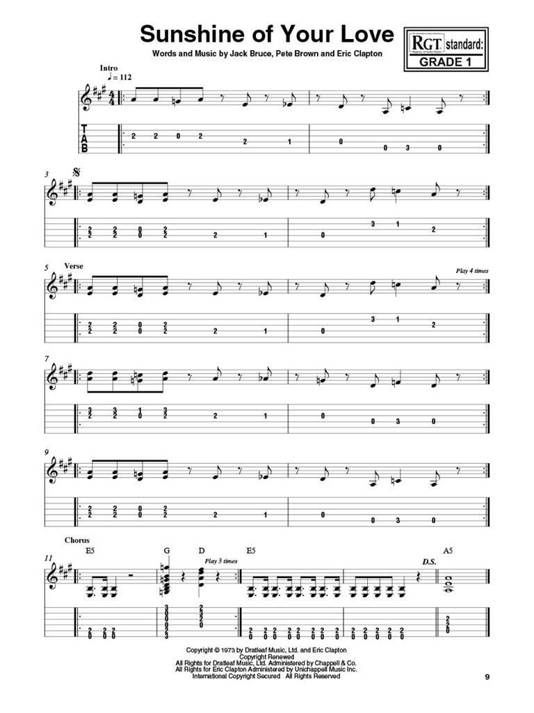 Graded Guitar Songs