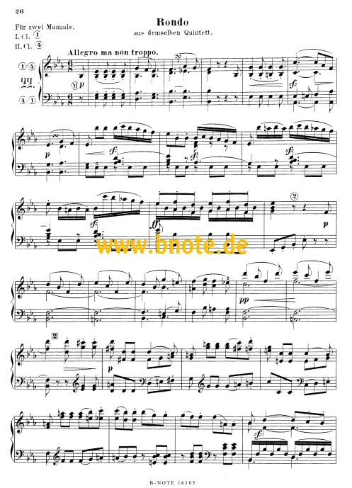 Beethoven-Album für Harmonium oder Orgel