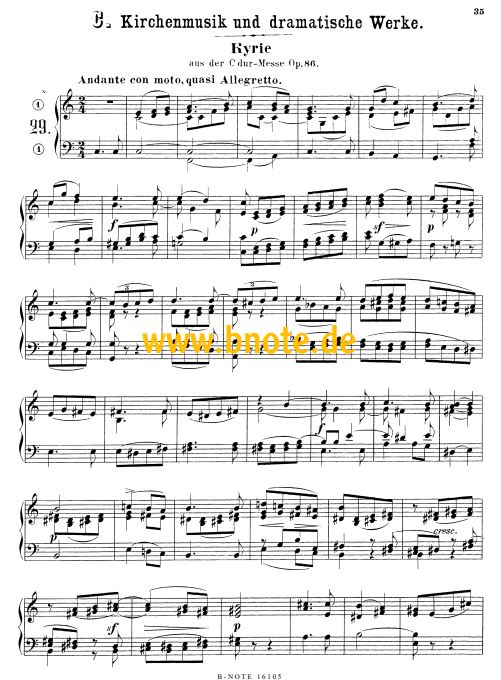 Beethoven-Album für Harmonium oder Orgel