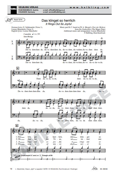 Classic light a cappella