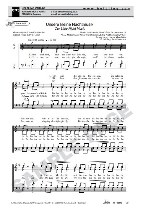Classic light a cappella