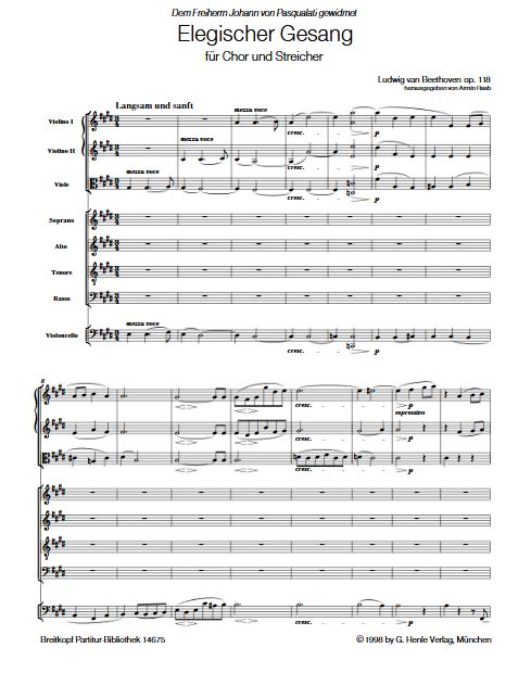 Elegischer Gesang op. 118
