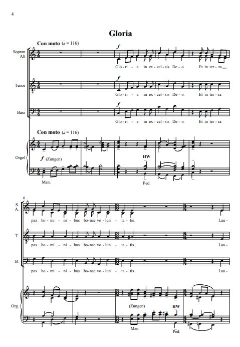 Missa brevis in C - Orgelfassung