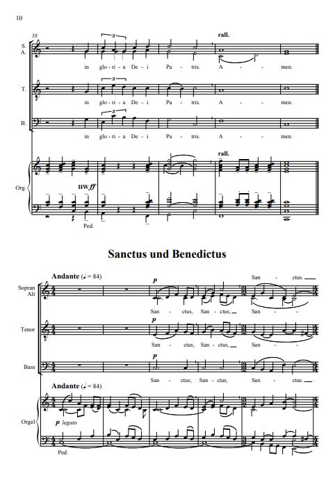 Missa brevis in C - Orgelfassung