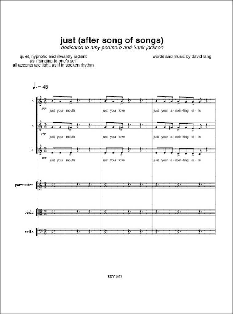 Just (After Song of Songs)