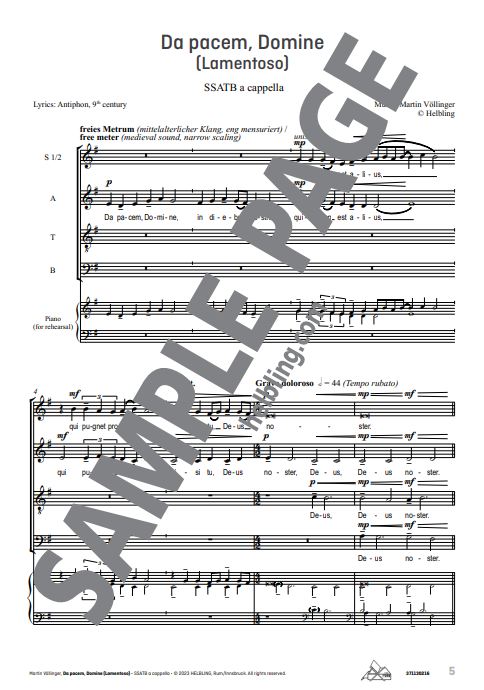 Da pacem Domine (Lamentoso)