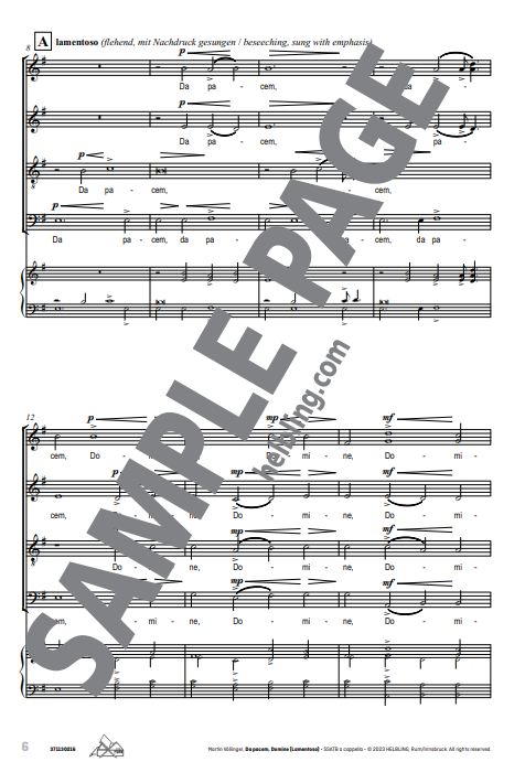 Da pacem Domine (Lamentoso)