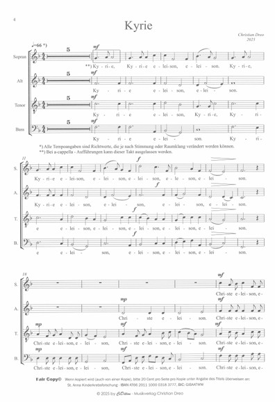 Messe zu Ehren der Heiligen Anna Deo Gratias
