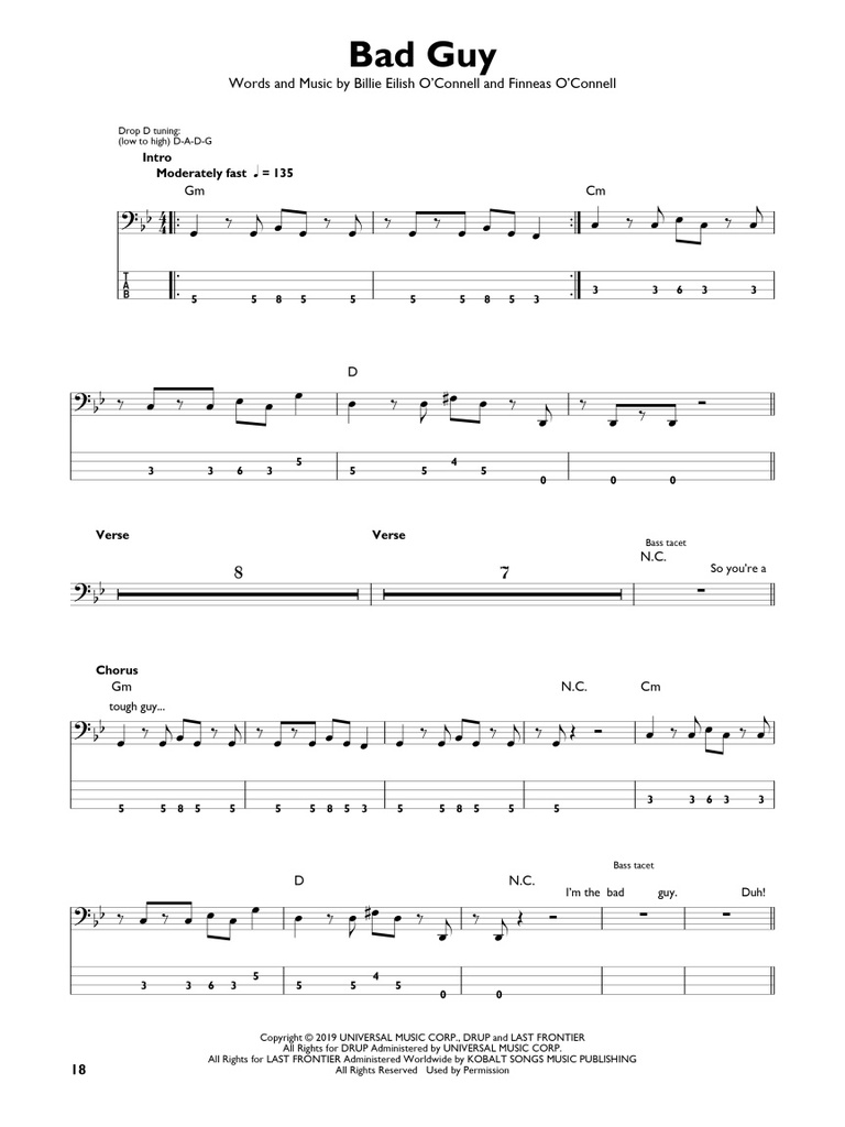 Really Easy Songs for Bass Guitar