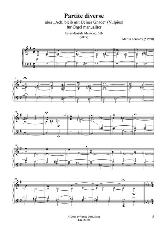 Partite diverse (2019) op. 36b