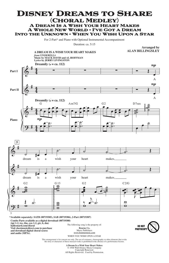 Disney Dreams to Share - Choral Medley