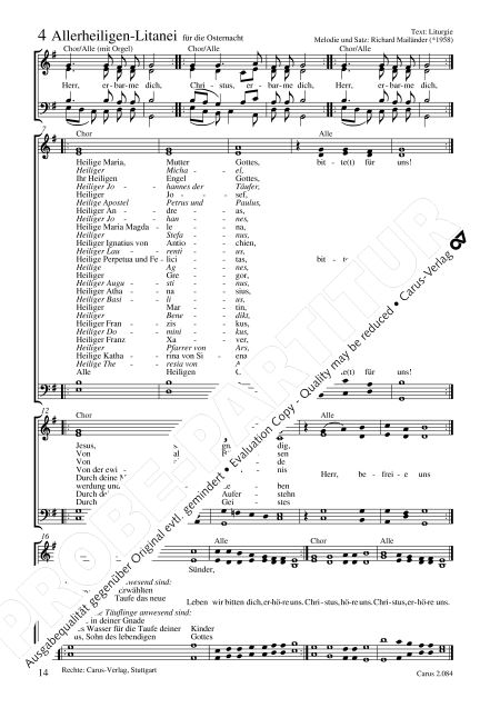 Chorbuch Ostern