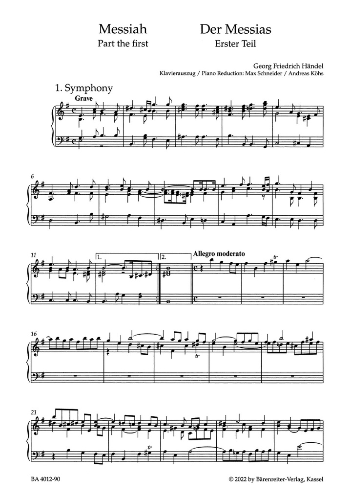 Messiah / Der Messias, HWV 56
