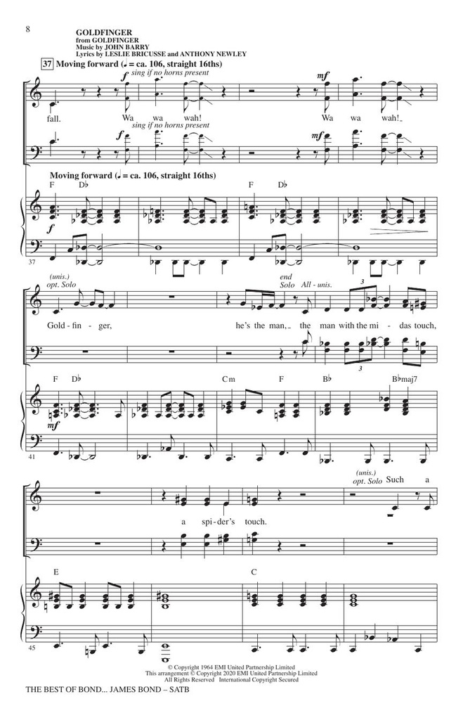 The Best of Bond... James Bond - Choral Medley