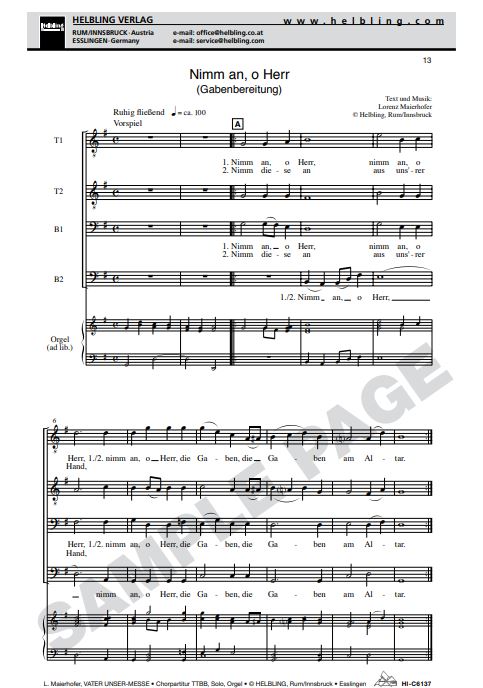 Vater unser Messe