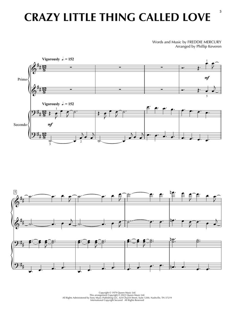Queen for Piano Duet