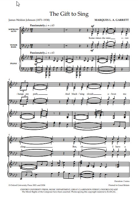 The gift to sing
