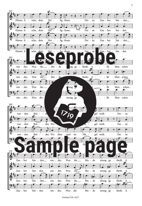 An die Freude, Finale der Symphonie Nr. 9, op. 125