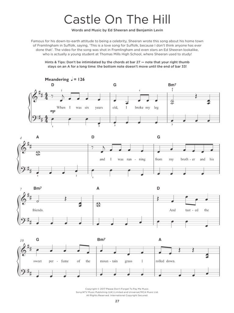 40 Ed Sheeran Songs - Really Easy Piano