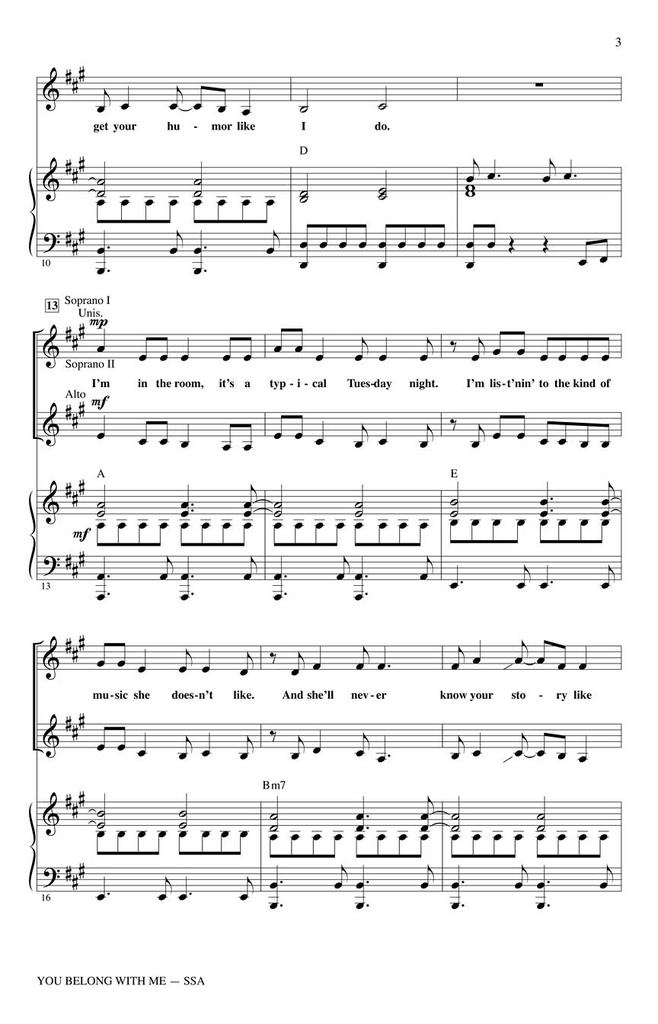 You belong with me
