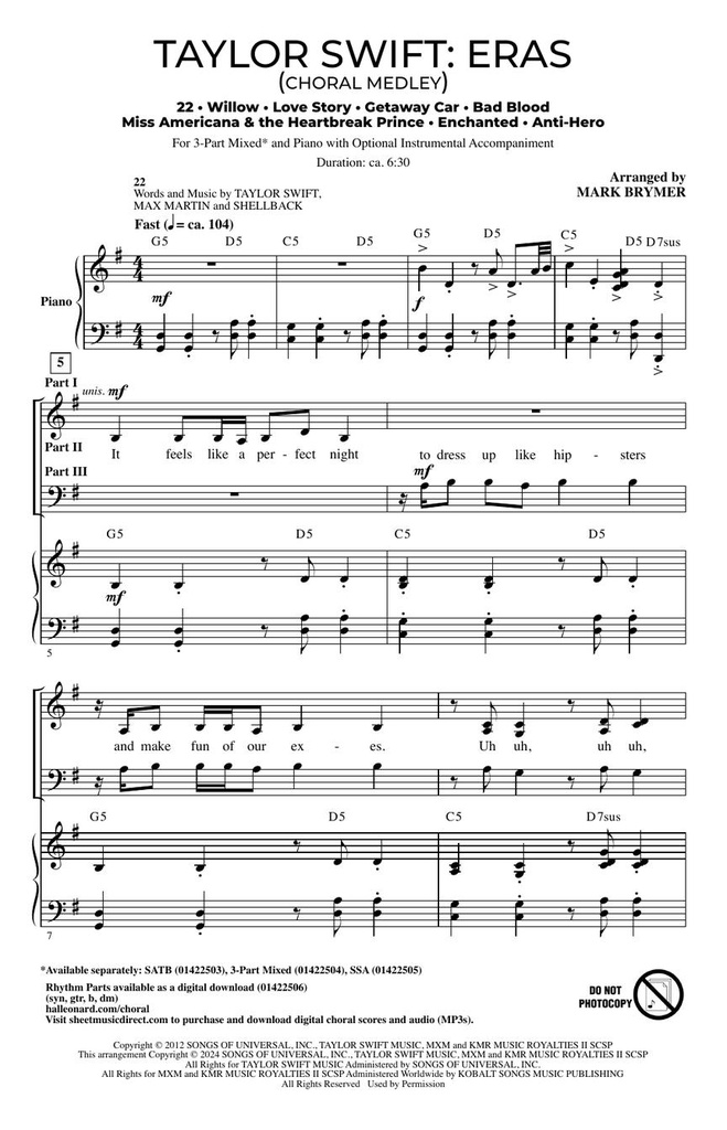 Taylor Swift: Eras - Choral Medley