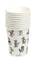 Pappbecher bauxili Tiere